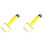 2Pcs Yellow Wall Sticker Roller Durable DIY Tool for PVC & Gold Foil 2