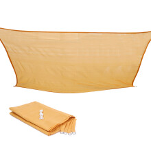 Toldo cuadrado de protección solar de HDPE para patio, jardín, terraza, césped, color beige claro, 3 x 4 m