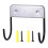 1Pc Black Stainless Hook Ironing Board Hanger Strong Storage Hook 2