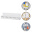 White Plastic Wall Key Organizer Rack with Hooks and Storage Tray 2