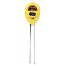 Medidor de Umidade do Solo 3 em 1 com Sensor de Umidade, pH e Luminosidade para Jardinagem - Amarelo