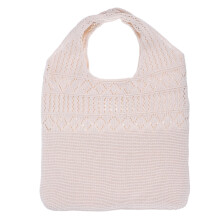 1Stk Weißer Strick Damen Schultertasche Mit Hohldesign Und Polyester
