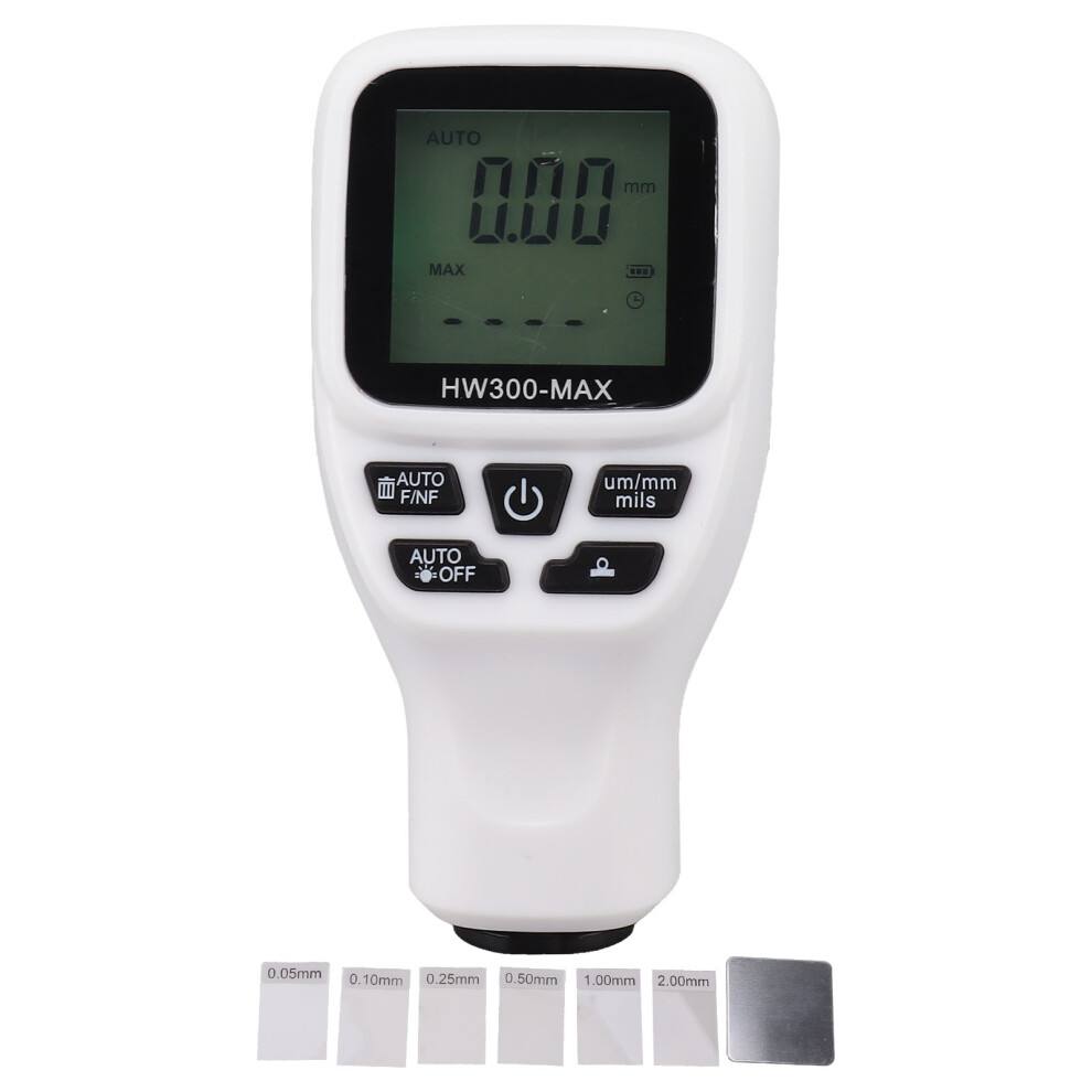 Paint Thickness Meter Gauge 0 To 2000Um Accuracy Auto Power Off Portable Car Coating Thickness Meter For Used Car Buyers White 3057944237006