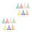 14Pcs Assorted Color Plastic Handy Scissors Clips Kids Outdoor Catcher 7