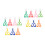 14Pcs Assorted Color Plastic Handy Scissors Clips Kids Outdoor Catcher 10