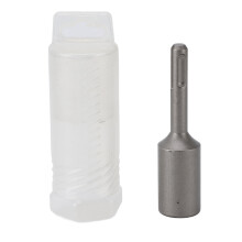 Ground Rod Driver 3.9in Round Handle Heavy Duty Steel Ground Rod Drill Bit Driver T Post Driver for SDS Plus Hammer 16.2cm / 6.4in