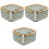 3Pcs Dark Grey Desk Garbage Bin Small Compact Table Trash Can 5
