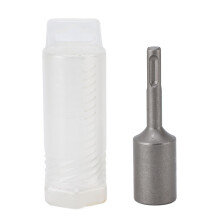 Ground Rod Driver 3.9in Round Handle Heavy Duty Steel Ground Rod Drill Bit Driver T Post Driver for SDS Plus Hammer 20.2mm / 0.8in