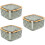 3Pcs Dark Grey Desk Garbage Bin Small Compact Table Trash Can 9