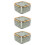 3Pcs Dark Grey Desk Garbage Bin Small Compact Table Trash Can 10