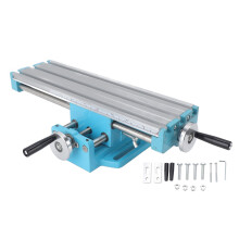 Mini tafelboormachine werkbank van aluminiumlegering, multifunctionele kruissledetafel voor elektrische boor- en freesmachines