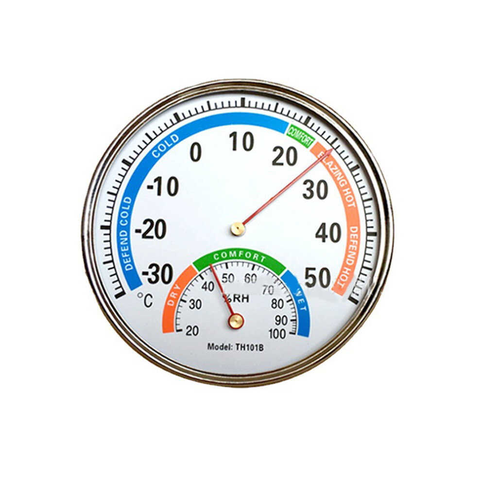 Thermometer Hygrometer Pointer Type Full Metal Multifunction Indoor Thermometer for Baby's Room Hospital Pharmacy
