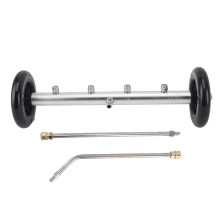 Undercarriage Cleaner 16 Inch 4000PSI High Pressure Under Car Wash Water Broom with Extension Rod for Truck SUV Trailer Pure Black