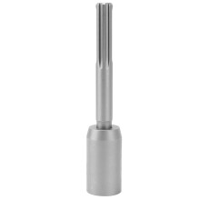 Bate-estacas manual para postes de aço com 5 furos, compatível com furadeira e martelo perfurador. Comprimento de 20 cm (30 mm / 1,2 pol.).