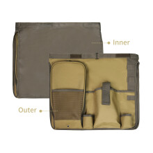 Fishing Bucket Organizer With Multiple Pockets Adjustable Strap Outdoor Tackle Bag Camping Bucket Tool Organizer