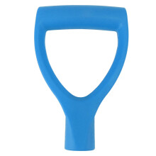 Manche de pelle à neige type D, diamètre intérieur 32 mm, en plastique, installation rapide, pour creuser et ratisser, bleu clair