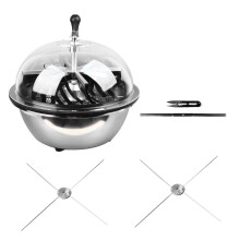 19 Inch Bud Leaf Bowl Trimmer Manual Bud Trimmer with Clear Visibility Dome Sharp Stainless Steel Blades for Spin Cutting