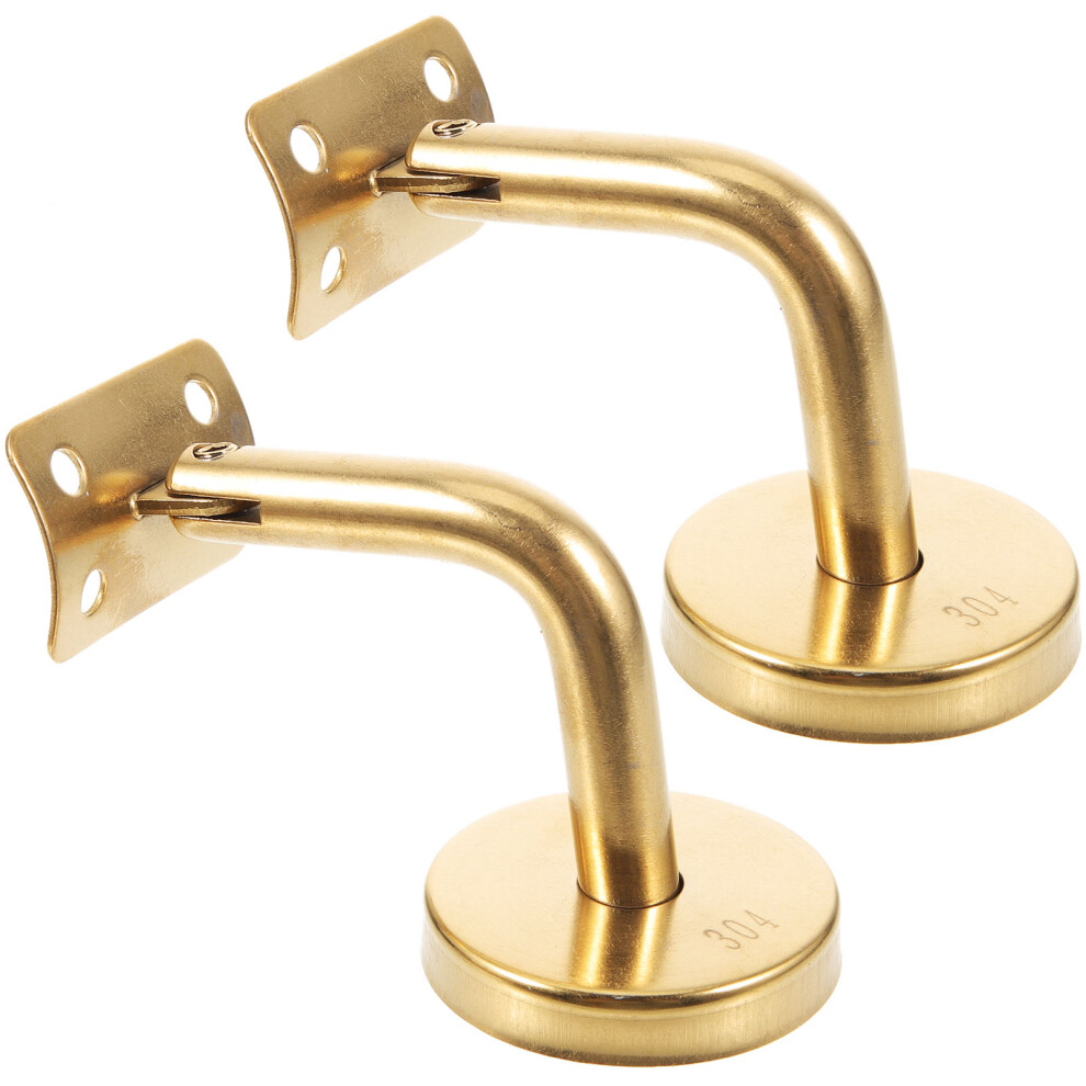 2 Pcs Staircase Handrail Bracket Hardware Brackets For Indoor Stairs 3163201103882