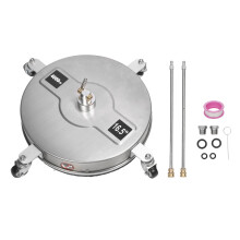 16.5 Inch Pressure Washer Surface Cleaner 4000psi Stainless Steel Power Surface Washer with 4 Wheels and Extension Rod for Driveway Sidewalk Patio