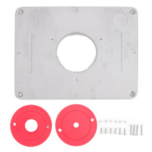 4‑21/32 Inch Aluminium Alloy Router Table Insert Plate with Router Insert Ring for Woodworking Benches
