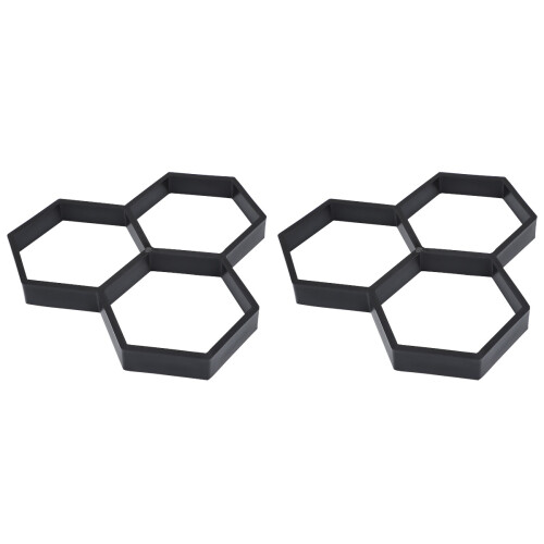 2 Pcs Cement Brick Mold Baluster Pavement Concrete Paver Office Black 1