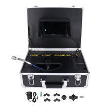 Sewer Camera 7 Inch Monitor 1080P Inspection Camera with 12 LED White Lights for Plumber Homeowners 100‑240V AU Plug 20m / 65.6ft