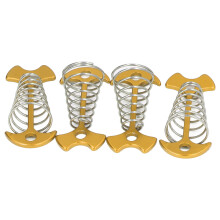 4pcs Fishbone Tent Nails Aluminum Alloy Stainless Steel Extended Plank Floor Canopy Stakes with Spring Gold