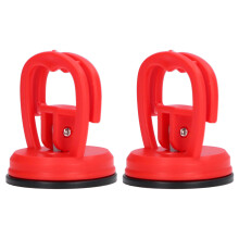 2 stuks zuignaptrekker, grote trekkracht, éénhands gesp, zuignaplifter voor keramische tegels, autobehuizing, telefoon, demontagegereedschap, rood
