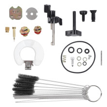 Carburateurreparatieset van ijzer, koper en kunststof voor grasmaaiers, inclusief reinigingsborstel, geschikt voor GX160 en GX200.