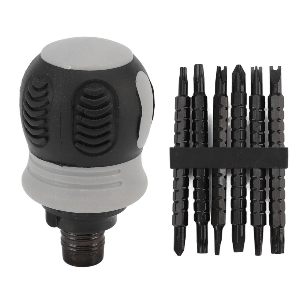 13 In 1 Mini Ratchet Screwdriver Bit Set Telescopic Labor Saving Screwdriver Handle With 6Pcs Dual Purpose Batch Head Bits 3762863153664