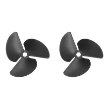2 Pcs 55mm 3 Blade RC Boat Propeller 4.8mm Bore CW Rotation Efficient Thrust Durable Design