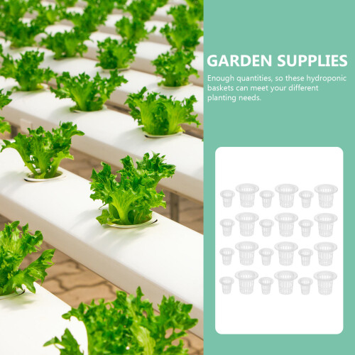 Raindrops Hydroponic Growing Basket Transparent 60 Pcs 8.5x7cm 2