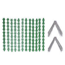 12 stuks roestvrijstalen vogelafschrikkerspinnen van 25 cm, anti-kattenpinnen met groene voet.