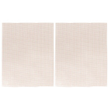 2Pcs Brown Bbq Grill Solid Mat Dishwasher Safe Non-Stick Grilling Tool