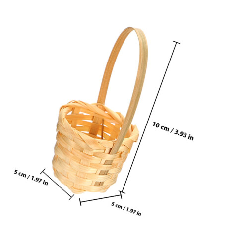 6 Pcs Foldable Laundry Basket Kitchen Bin Woven Doll Flower 1