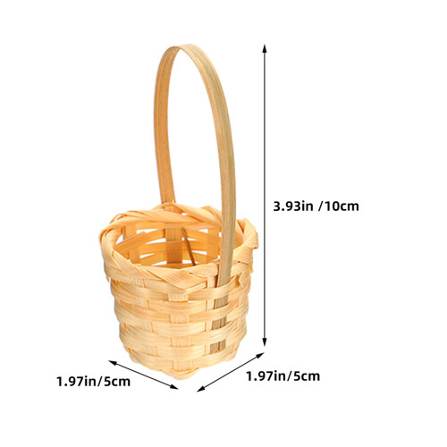 6 Pcs Foldable Laundry Basket Kitchen Bin Woven Doll Flower 2