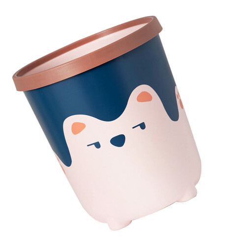 1St Cartoon Plastic Afvalcontainer Onbedekte Huisafvalbak