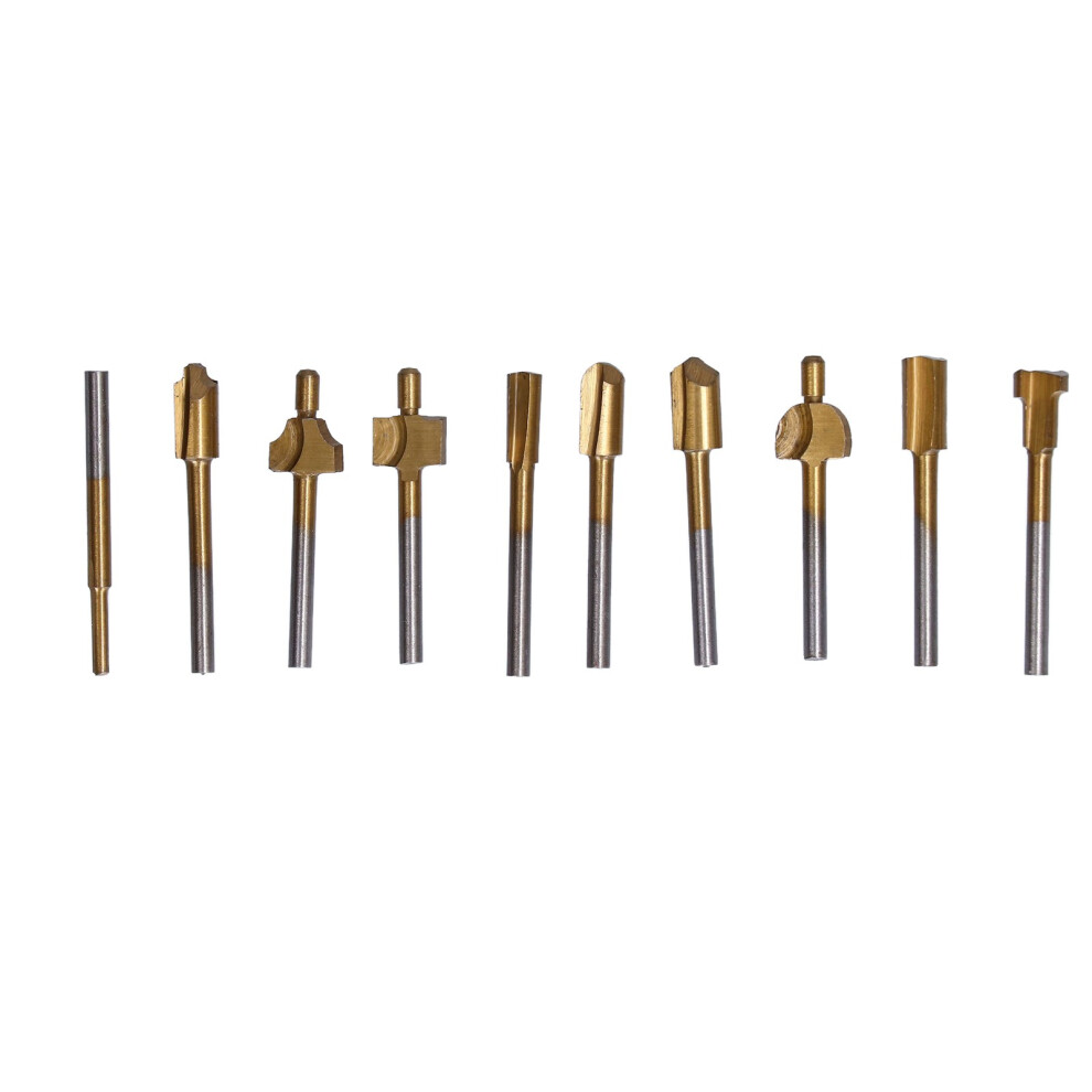 10Pcs Carpentry Router Bits Carbide Rotary Burr Set For Diy Woodworking Carving Engraving Drilling 3085330786333