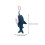 Cute Dark Blue Shark Keyring Plush Key Chain for Backpack Decor 2