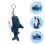 Cute Dark Blue Shark Keyring Plush Key Chain for Backpack Decor 4