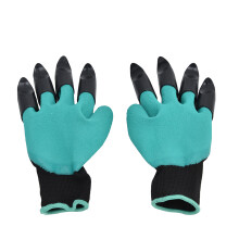 Tuinhandschoenen, snelle graafhandschoenen met plastic klauw voor het planten in de kas of tuin