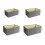 1 Pc Desktop Storage Basket Drawer Cloth Box For Makeup Book Grey 5