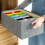1 Pc Desktop Storage Basket Drawer Cloth Box For Makeup Book Grey 10