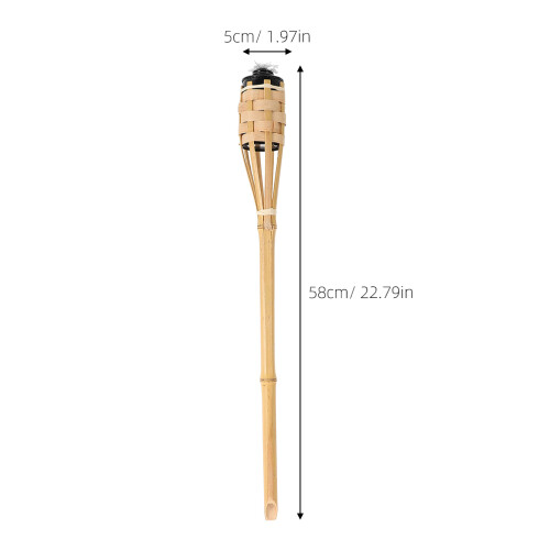 4 Unidades Tochas De Jardim Em Bambu Com Estaca Resistente Ao Vento 1