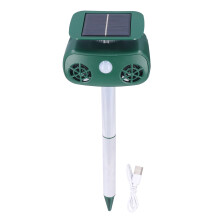 Dierenverjager op zonne-energie 3,7V 360 graden knipperend 2200mAh lamp ultrasoon dierenverjager
