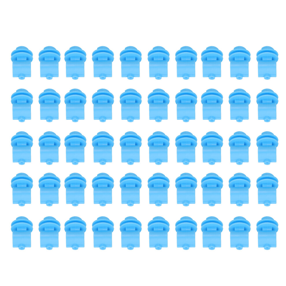 50Pcs Electric Fence Insulators Round Abs Post Insulator With 2.1Cm Hole For Farm Safety Blue 3419144753180