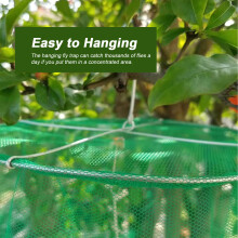 Reusable Hanging Fly Trap Farm Fly Catcher Mosquito Cage Fold-type Insect Trap Net for Home Ranch Garden Environmental Protection Not Including Bowl
