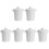 6Pcs Beige Desktop Trash Can Plastic Mini Waste Storage Container 2