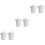 6Pcs Beige Desktop Trash Can Plastic Mini Waste Storage Container 5