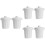 6Pcs Beige Desktop Trash Can Plastic Mini Waste Storage Container 6